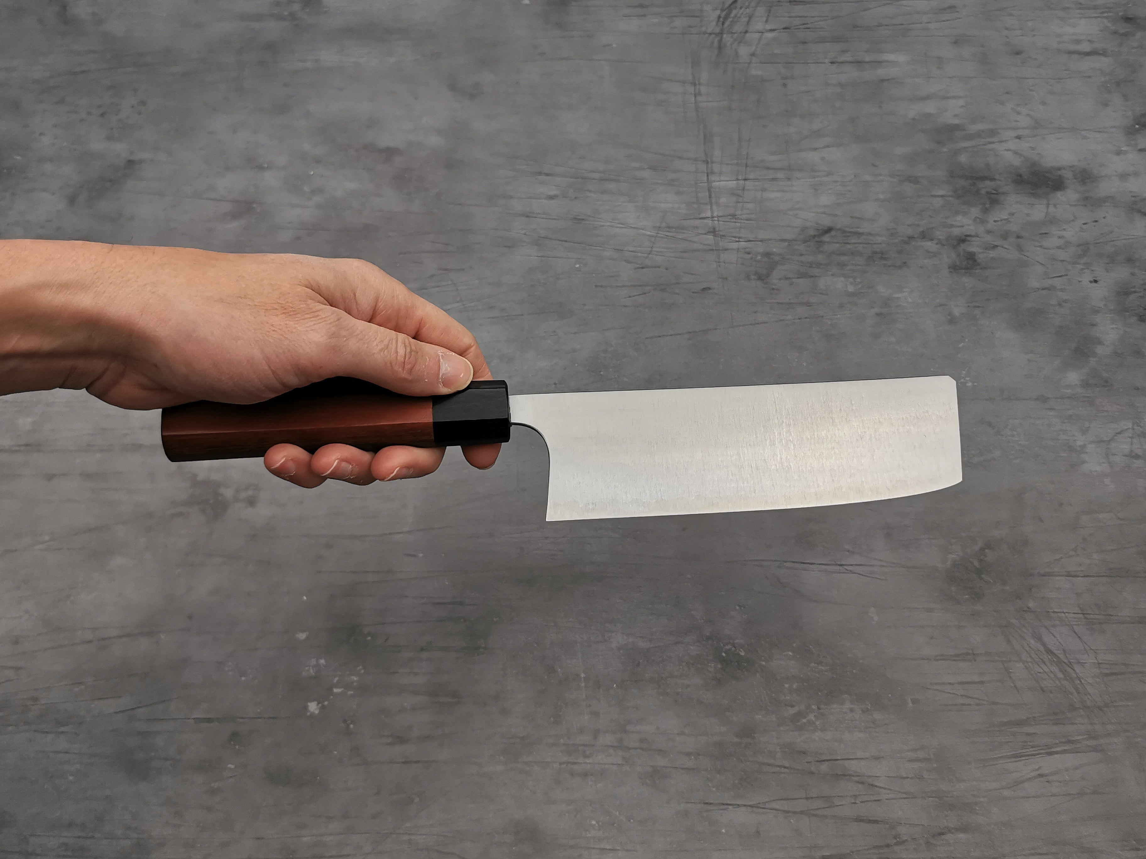 Premium Japanese Koutetsu Type 3 AS Nakiri Knife - High Carbon Steel Kitchen Knife for Professional Chefs & Home Cooking - Perfect for Slicing Vegetables, Herbs & Boneless Meat