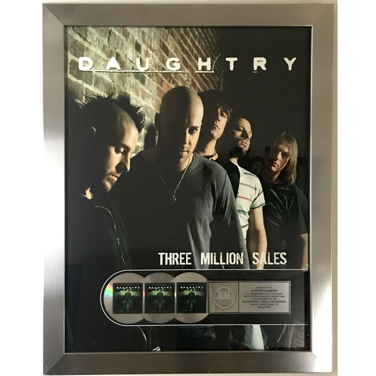 Daughtry Debut Album - 3x Multi Platinum Award by RIAA | Perfect for Music Collectors & Rock Fans