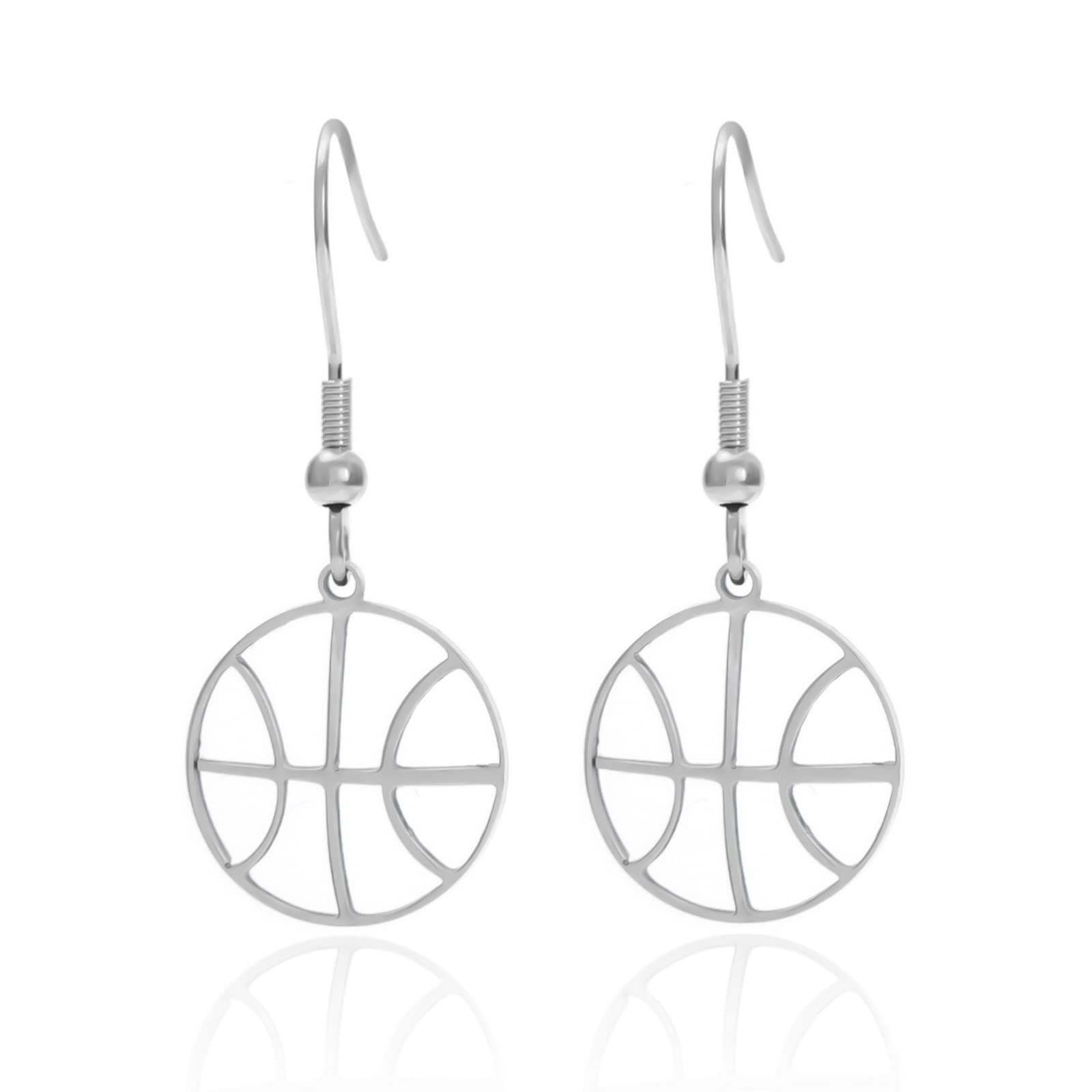 Hypoallergenic Basketball Earrings for Women - Dangle Sport Jewelry Gift for Female Athletes & Basketball Fans | Perfect for Game Day, Workout & Casual Wear