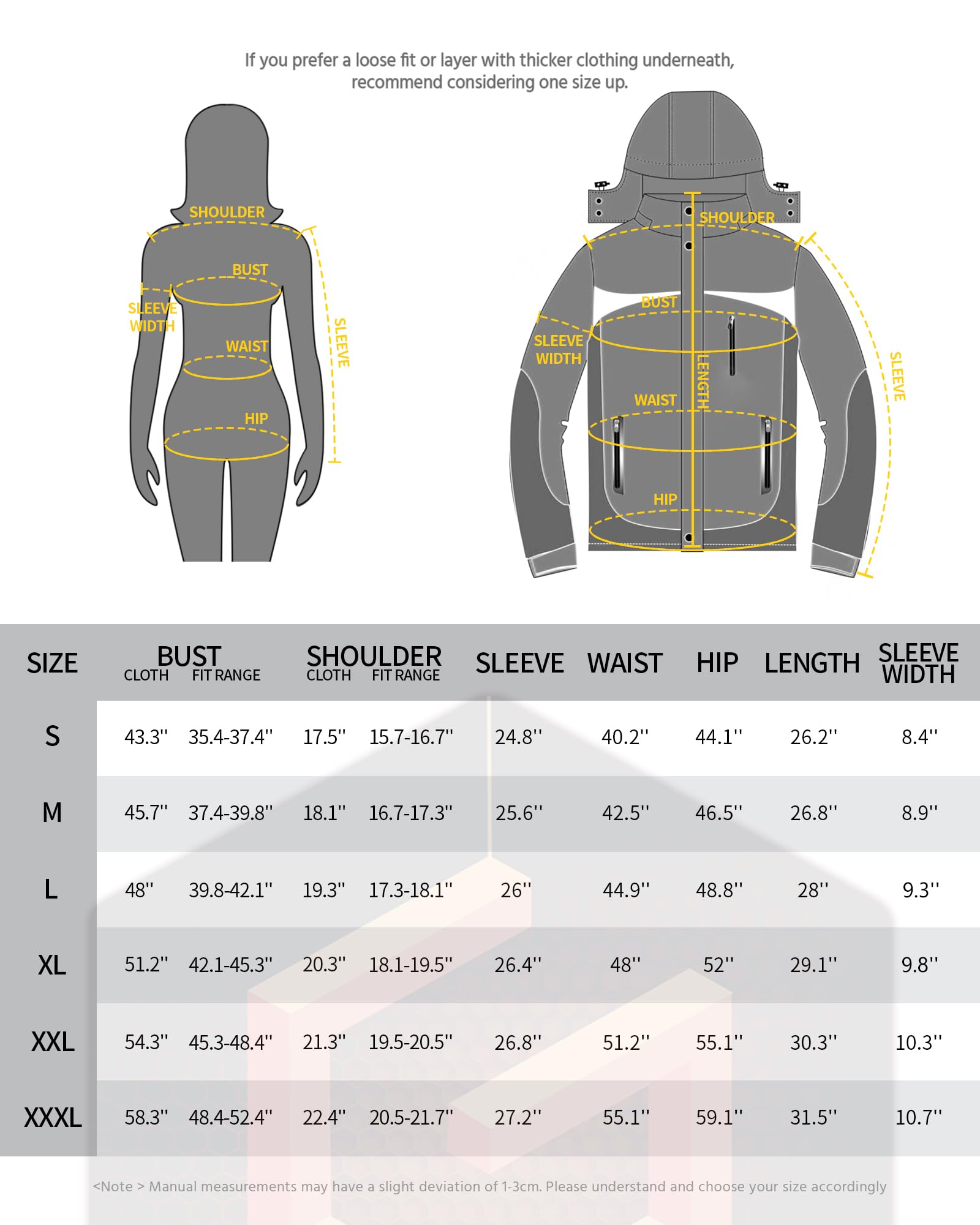Wulcea Women's Graphene Heated Jacket with USB Battery Pack - Electric Warming Winter Coat for Outdoor Activities, Skiing & Cold Weather Commuting