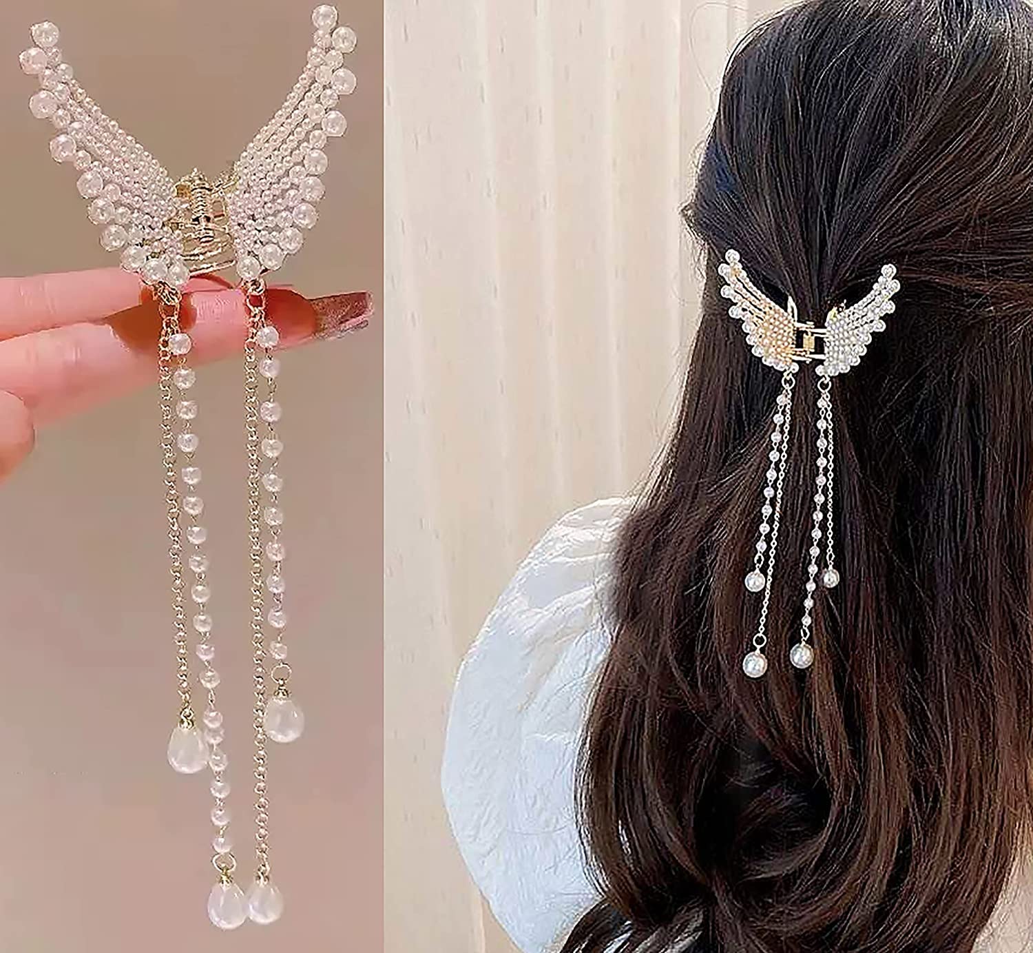 Truvic Butterfly Hair Clip for Women - Metal Hair Claw for Styling - Pack of 1