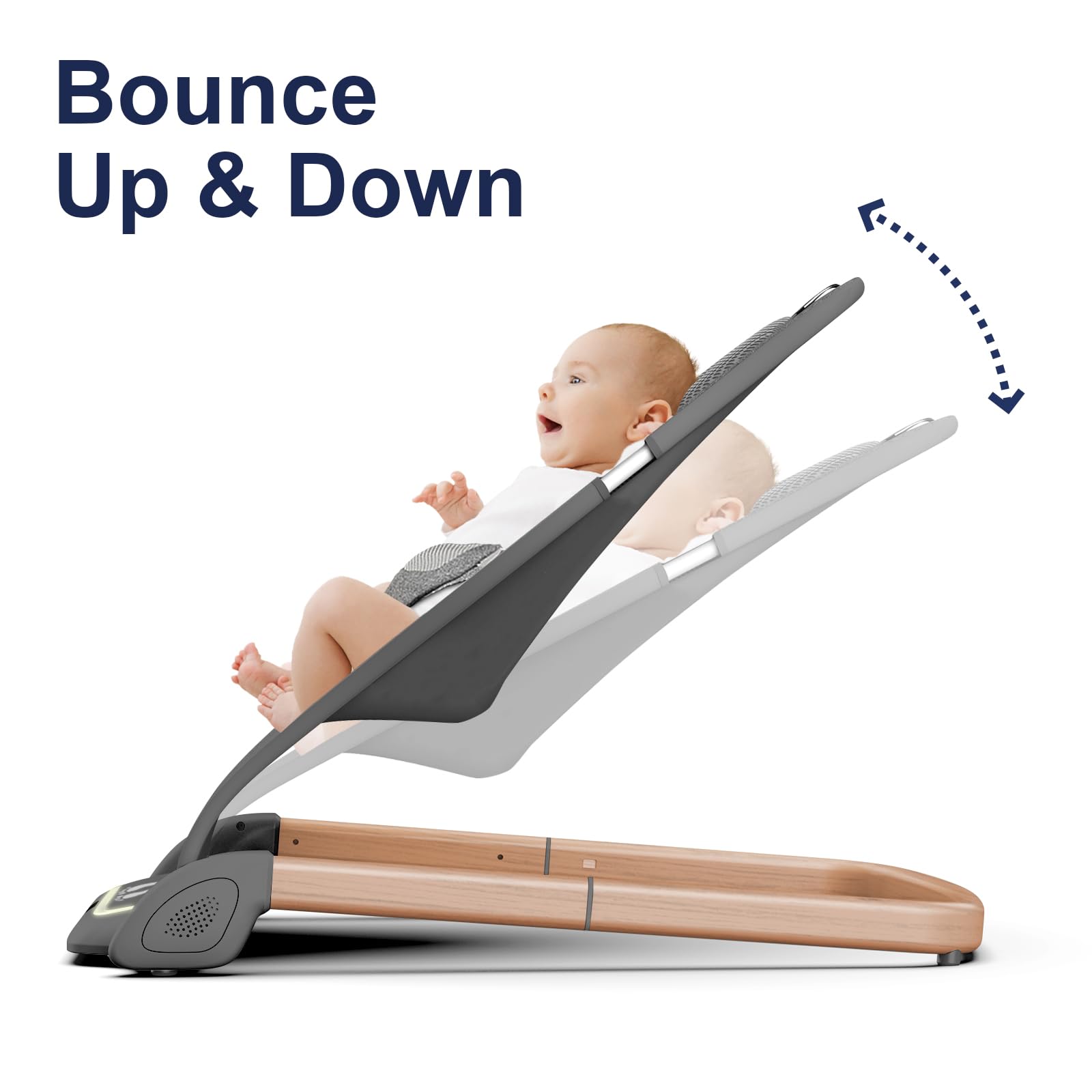 SYCYH Baby Bouncer Seat with Vibration & Music - Portable Infant Bouncer for Newborns 0-12 Months - Includes Removable Toy Bar - Perfect for Soothing, Playtime & Parenting Hands-Free Moments