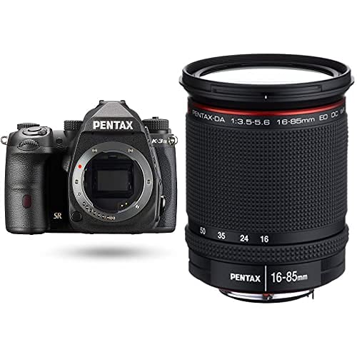 Pentax K-3 Mark III Flagship APS-C DSLR Camera Body (Black) with 100% FOV Viewfinder & HD DA 16-85mm f/3.5-5.6 ED AL WR Lens - Professional Photography for Travel, Landscape & Portrait Shooting