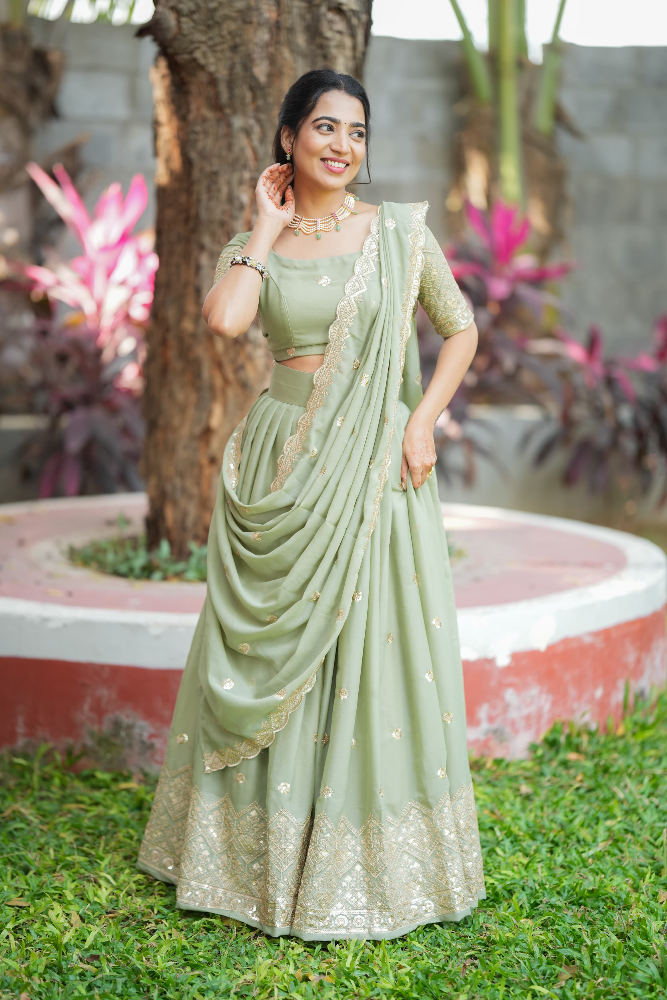 DD665 Valli Simple and Elegant Lehenga Choli Set for Women | Traditional Indian Bridal Wear | Perfect for Weddings, Festivals & Special Occasions