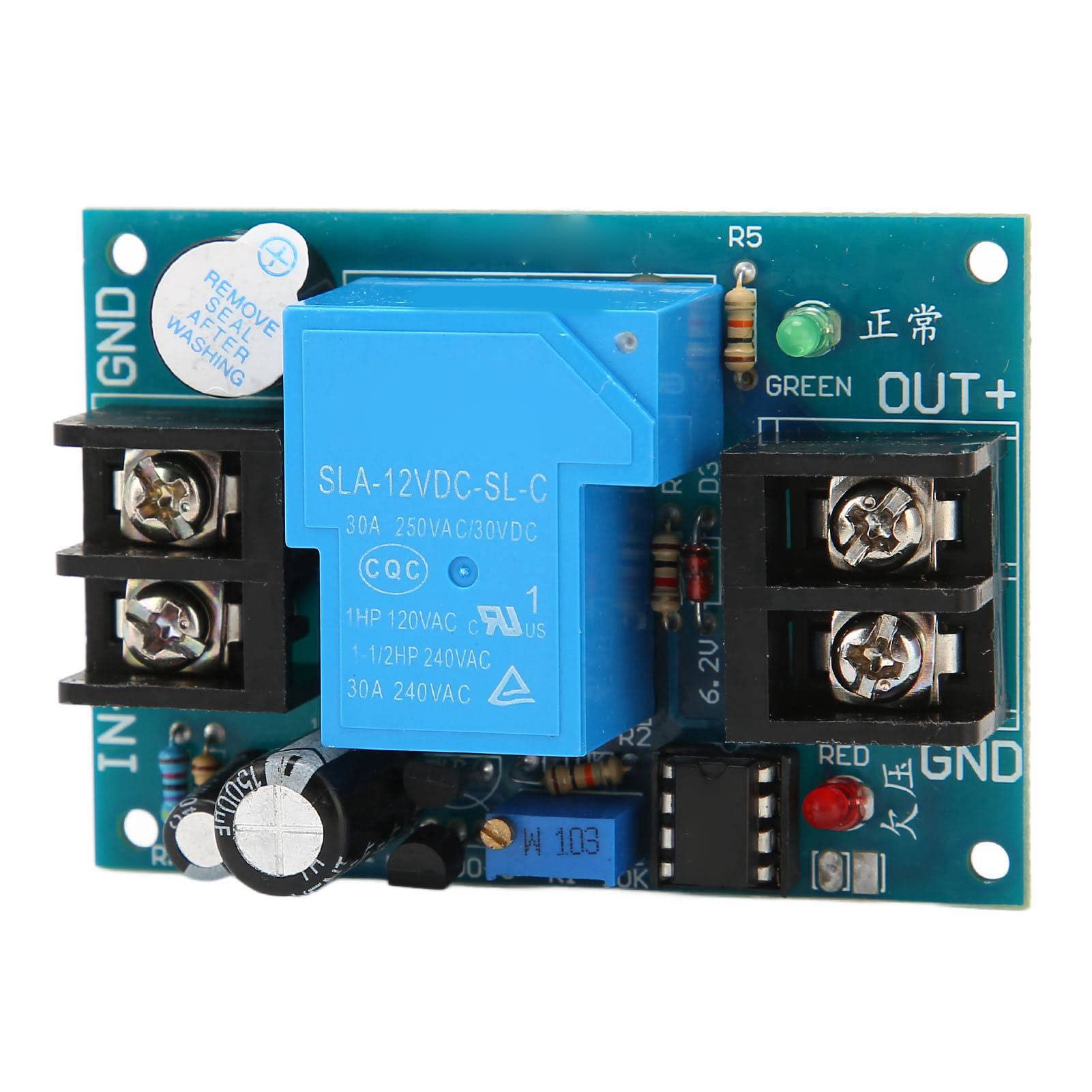 Fybida 12V Battery Overdischarge Protection Module with LM358 Chip, ABS Anti-Excessive Discharge Controller for Solar Power, RV, Marine & Backup Battery Systems