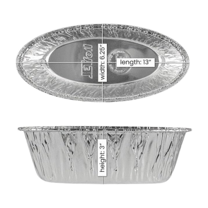 36-Pack Disposable Aluminum 5lb Large Oval Loaf Pans - 100% Recyclable Baking Pans for Challah, Cakes, Bread & Brownies - Perfect for Thanksgiving, Holidays & Everyday Baking - Heavy Duty Foil Pans for Home & Commercial Use