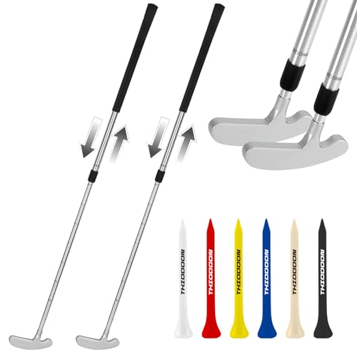 2 Silver Putters & 6 Golf Tees