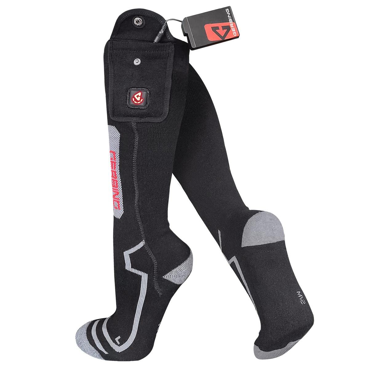 Gerbing 7V Ultimate Wool Heated Socks for Men & Women - Rechargeable Battery-Powered Winter Socks with Touch Control - Warm Thermal Socks for Skiing, Hiking, Hunting & Cold Weather Outdoor Activities