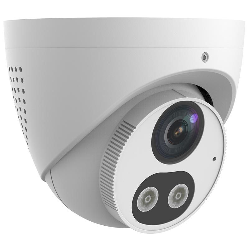 Alibi Vigilant Performance Series 4MP Starlight SmartSense IP Fixed Turret Security Camera with White Light Strobe & Audible Alarm - Outdoor Home Surveillance, Business Protection & Nighttime Monitoring