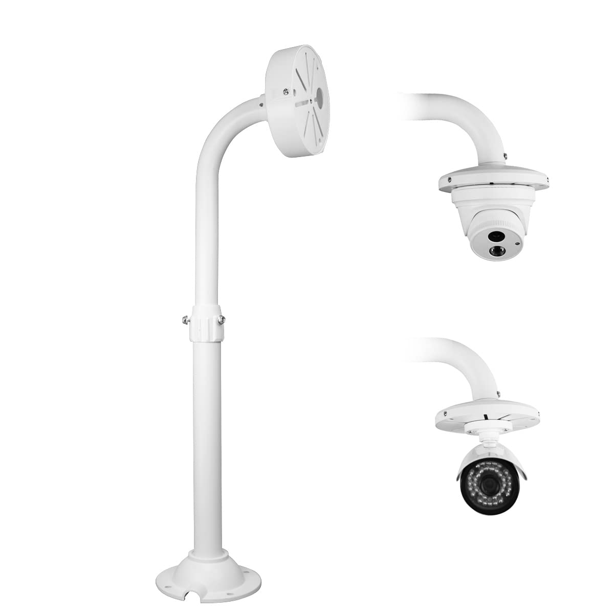 Universal CCTV Security Camera Mount Bracket - Adjustable L-Type Wall Mount for Dome & IP Cameras (16-25 inch) | Ideal for Indoor/Outdoor Surveillance & Home Security Systems
