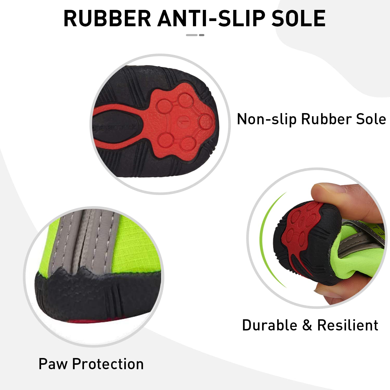 Winter Snow Dog Boots for Small & Medium Dogs - Anti-Slip Rugged Sole, Reflective Zipper Design for Hiking & Outdoor Adventures - Waterproof Paw Protectors for Cold Weather Walking
