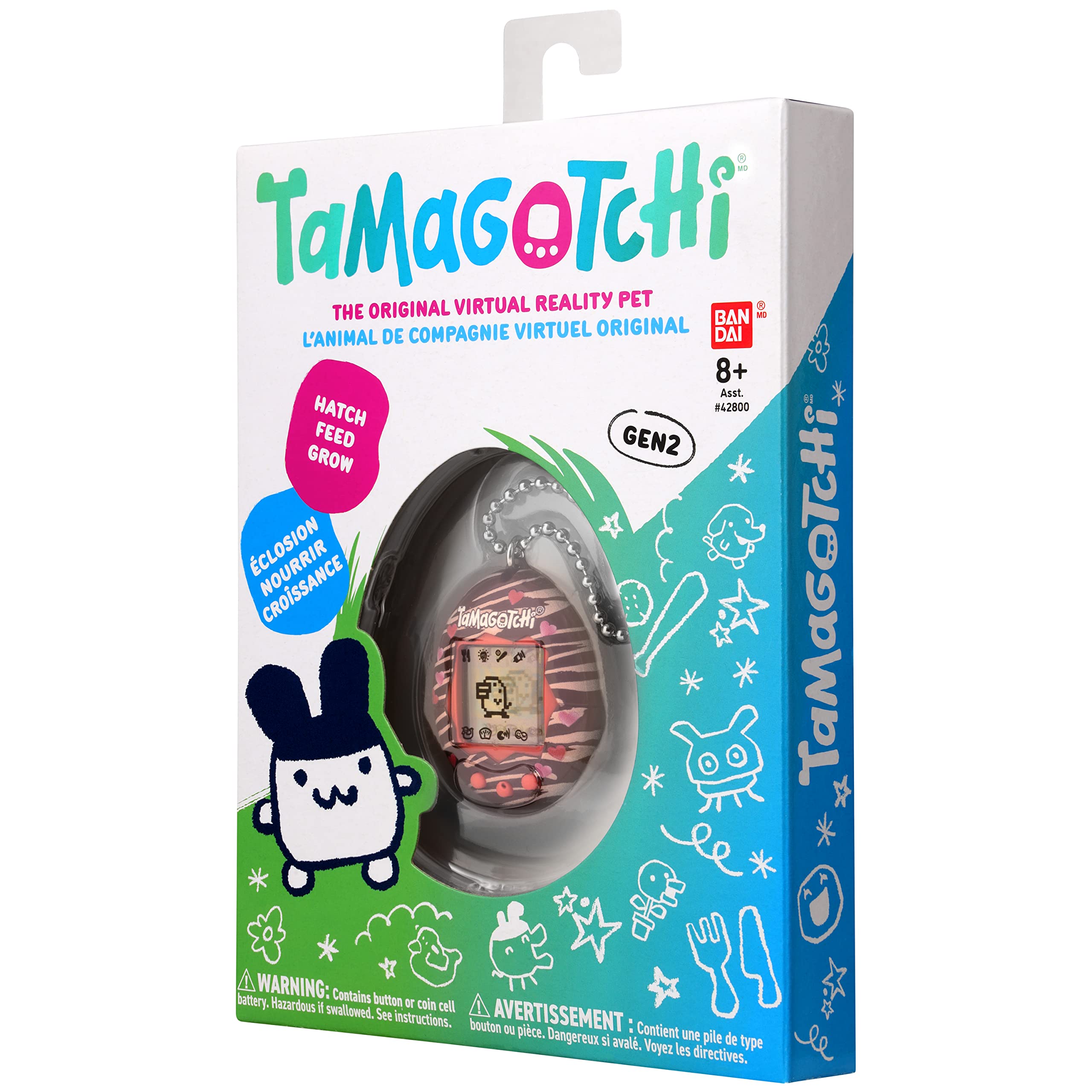 Original Tamagotchi Virtual Pet - Chocolate Color Retro Digital Toy for Kids & Adults | Perfect for Stress Relief, Collecting, and Nostalgic Gaming Fun