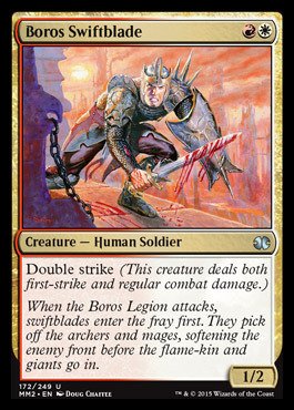 Magic The Gathering - Boros Swiftblade (172/249) - Modern Masters 2015 MTG Card - Fast Aggro Deck Strategy for Modern & Commander Format