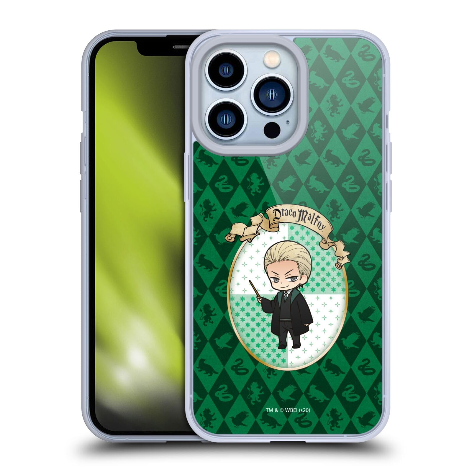 Harry Potter Draco Malfoy Deathly Hallows iPhone 13 Pro Case - Officially Licensed Soft Gel Cover by Head Case Designs for Everyday Protection & Style