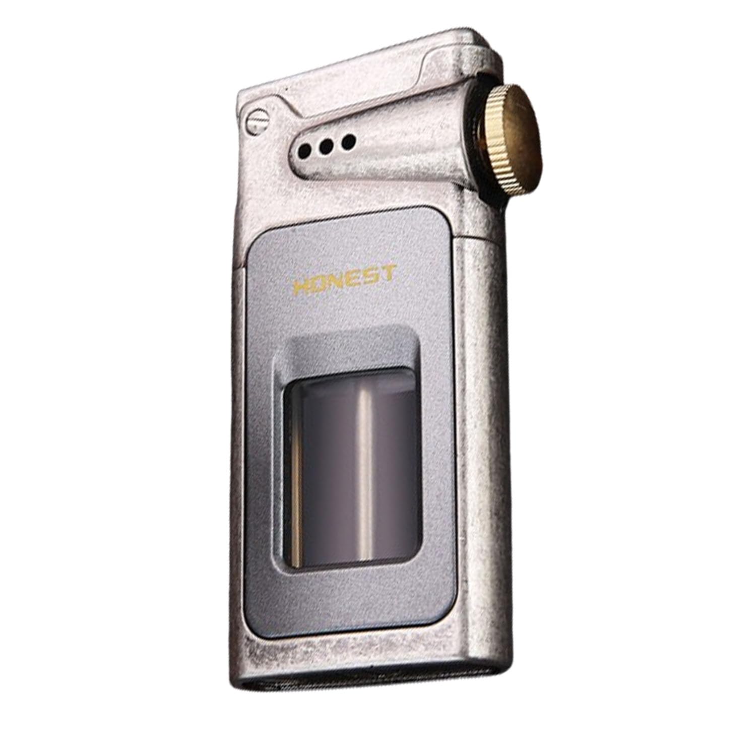 Antique Vintage Transparent Oil Lighter - Large Capacity Windproof Soft Flame Pipe Lighter for Collectors | Perfect for Tobacco Pipes, Cigar Smoking & Outdoor Use