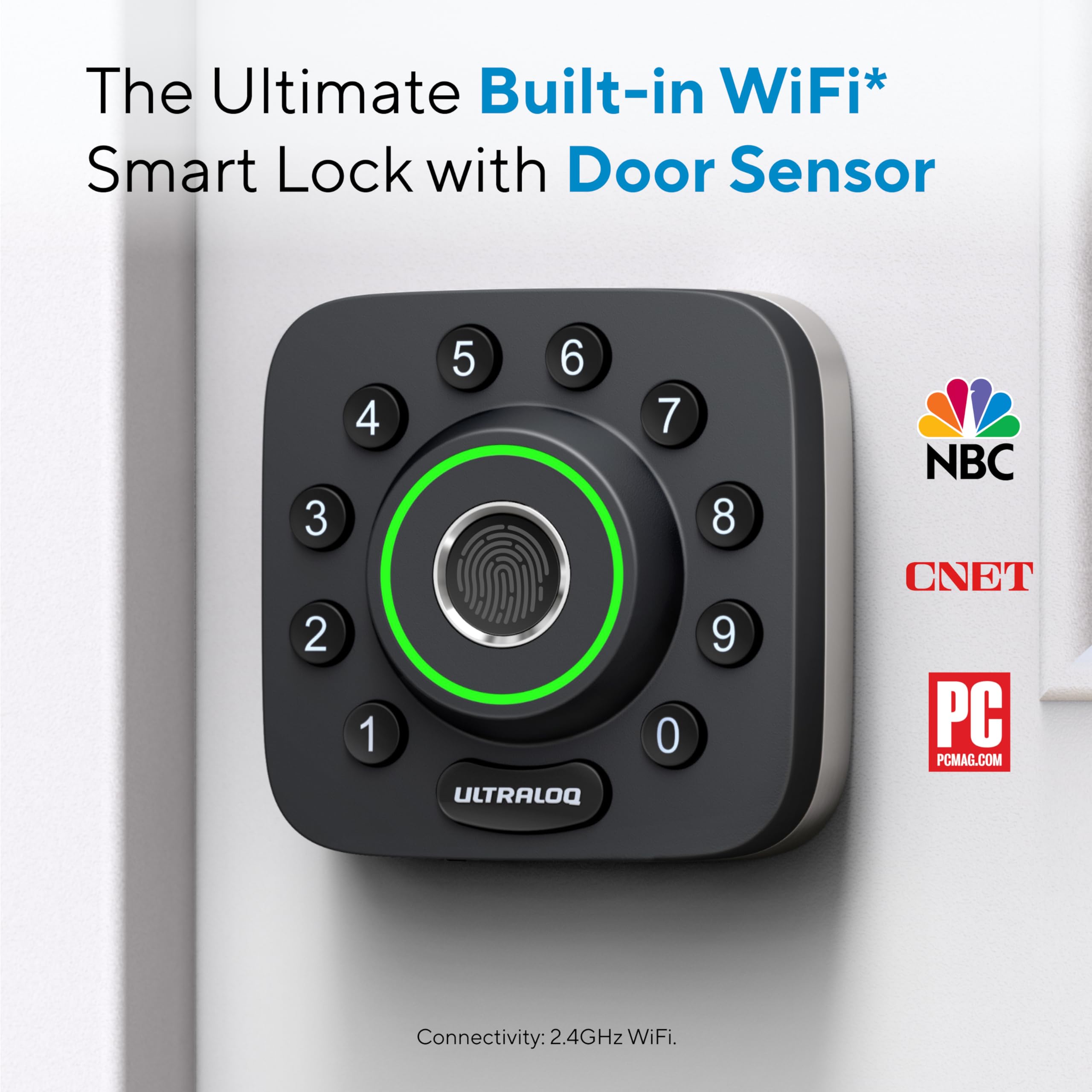 Ultraloq U-Bolt Pro WiFi Smart Lock with Fingerprint & Keypad - 8-in-1 Keyless Entry Deadbolt with Auto Unlock, Door Sensor, IP65 Waterproof, Remote App Control - Perfect for Home Security, Vacation Rentals & Smart Home Integration