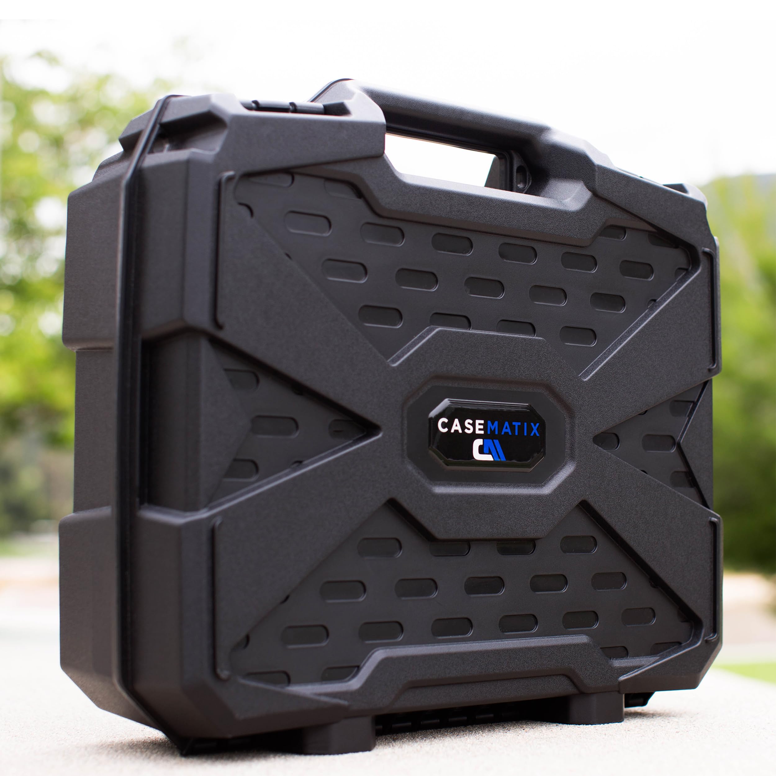 CASEMATIX Top Loader Card Storage Case - Holds 450 Toploaders or 100 One Touch Holders, Durable Hard Shell with 12 Precut Dividers - Perfect for Sports Trading Cards, Collectibles & TCG Storage (Baseball, Pokemon, Magic Cards)