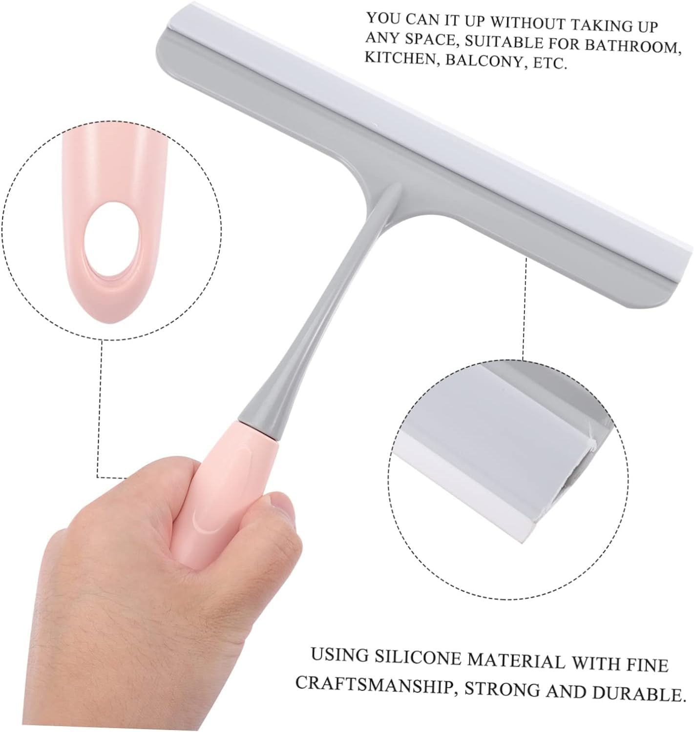 Premium All-Purpose Squeegee - Heavy Duty Glass Cleaner for Shower Doors, Windows, Mirrors & Auto Glass | Streak-Free Cleaning Tool for Bathroom, Kitchen & Car Wash Use