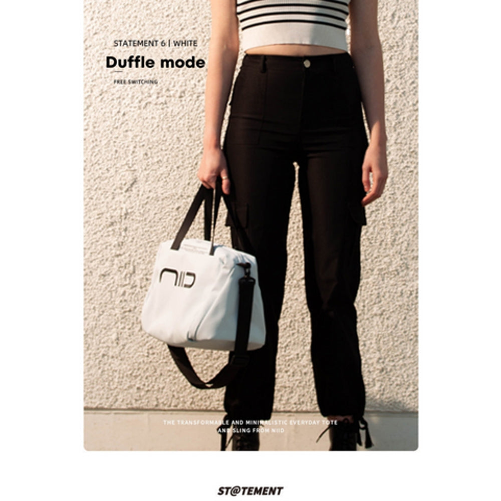 NIID ST@TEMENT S6 Hybrid Sling Bag - Black | Crossbody Chest Bag for Men & Women | Perfect for Travel, Work & Everyday Use