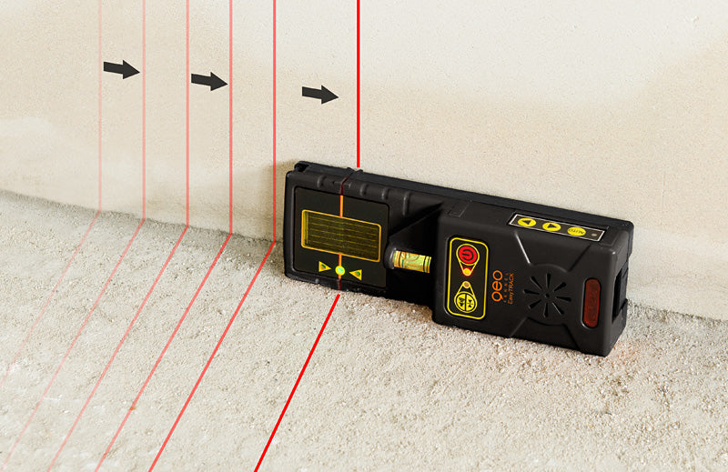 Geo FENNEL EasyTRACK Self-Leveling Line Laser Level - Professional Cross-Line Laser for Construction, Carpentry, and Tile Installation (Indoor/Outdoor Use)