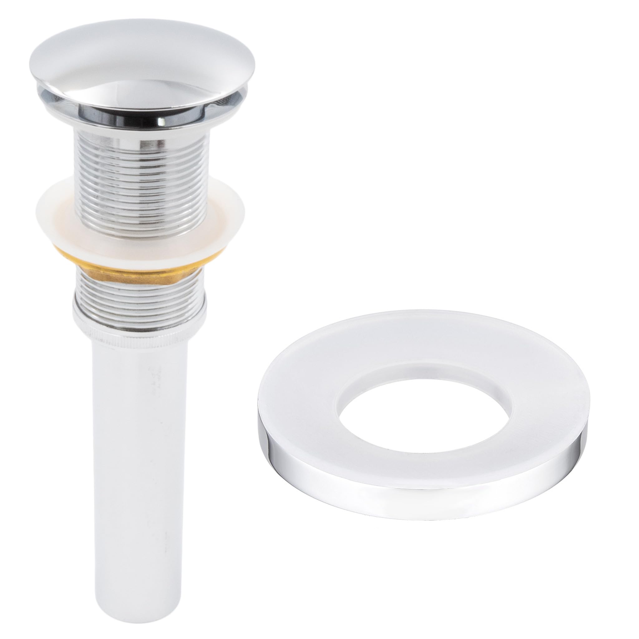Novatto TIS-324CCH Chrome Kitchen Sink Drain Strainer - Durable Stainless Steel Basket Strainer for Bathroom & Kitchen Sinks - Perfect for Home Renovation, DIY Plumbing Projects & Commercial Use