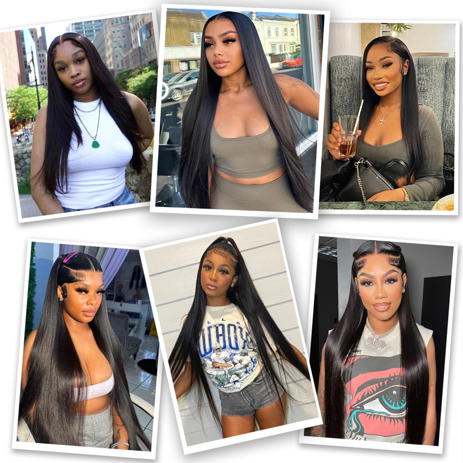 13x6 Straight Lace Front Wigs Human Hair - 32 Inch Pre Plucked 180% Density HD Lace Frontal Wig - Glueless Human Hair Wig for Black Women - Perfect for Daily Wear, Cosplay & Special Occasions