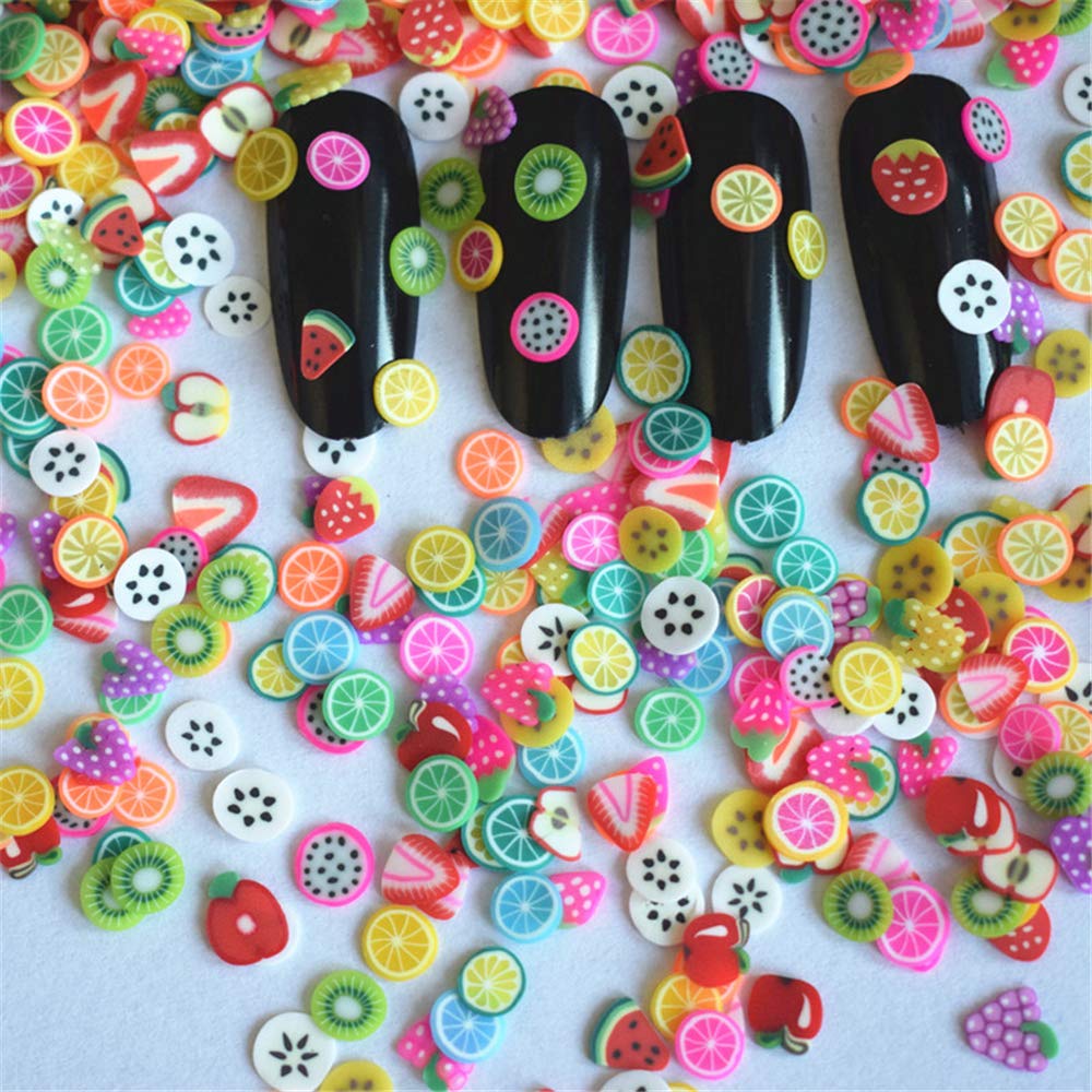 50g/bag Colorful Fruit Slices for Nail Art & DIY Slime Making - Decorative Fruit-Shaped Fillers for Lizun, Crafts, and Party Decorations - Perfect for DIY Projects, Gift Wrapping, and Creative Play