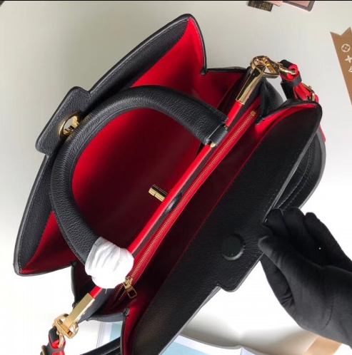 LV Astrid Veau Nuage Leather Noir Handbag - Luxury Designer Crossbody Bag for Women | Perfect for Work, Travel & Evening Events