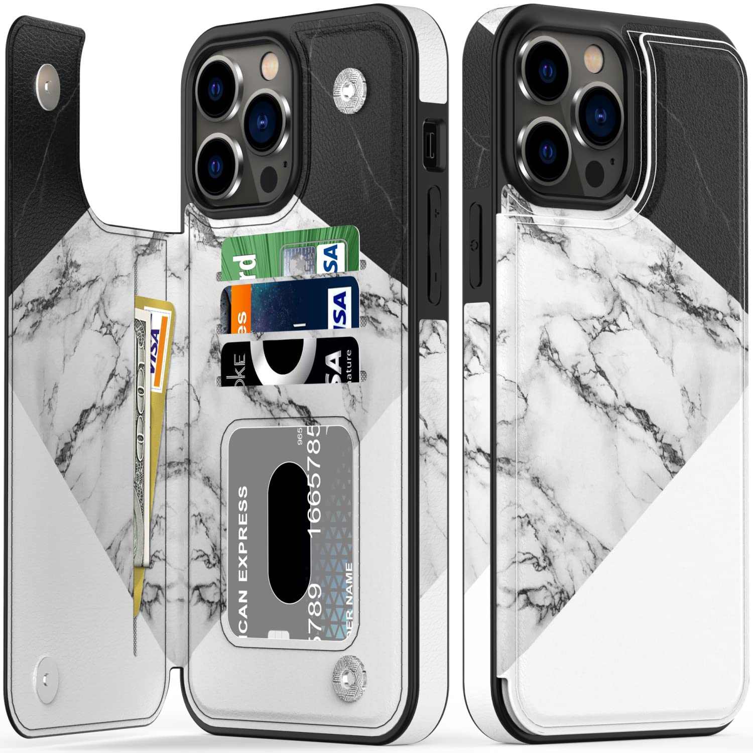Luxury Leather Wallet Case for iPhone 12 Pro Max 6.7