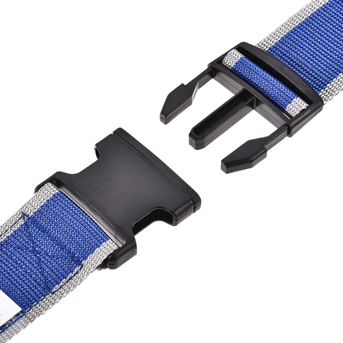 uxcell Adjustable Luggage Straps with Buckle Label - 2Mx5cm PP Travel Suitcase Belts (Blue Gray, 2Pcs) - Secure Packing Accessories for Airplane, Train & Cruise Travel