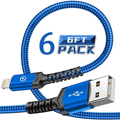 Apple MFi Certified Lightning Cable - Fast Charging USB Cable for iPhone 13/12/11 Pro/XS Max/XR/X & iPad - Durable Pure Blue Charger Cord | Perfect for Home, Office & Travel Use