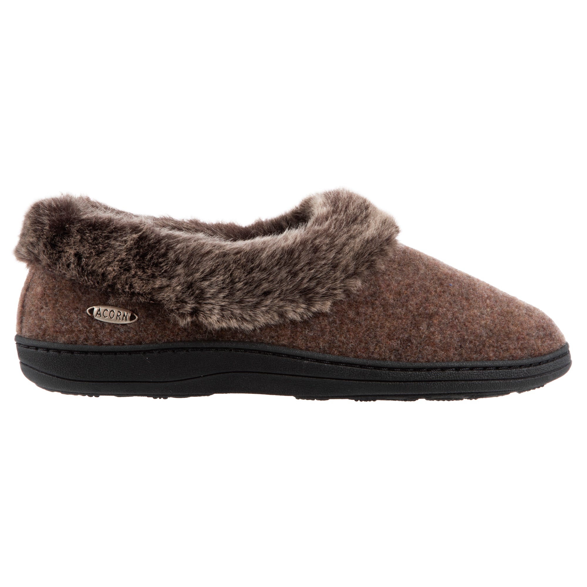Women's Faux Fur Chinchilla Collar Slippers with Non-Slip Indoor/Outdoor Sole - Cozy House Shoes for Winter, Lounge, and Outdoor Errands