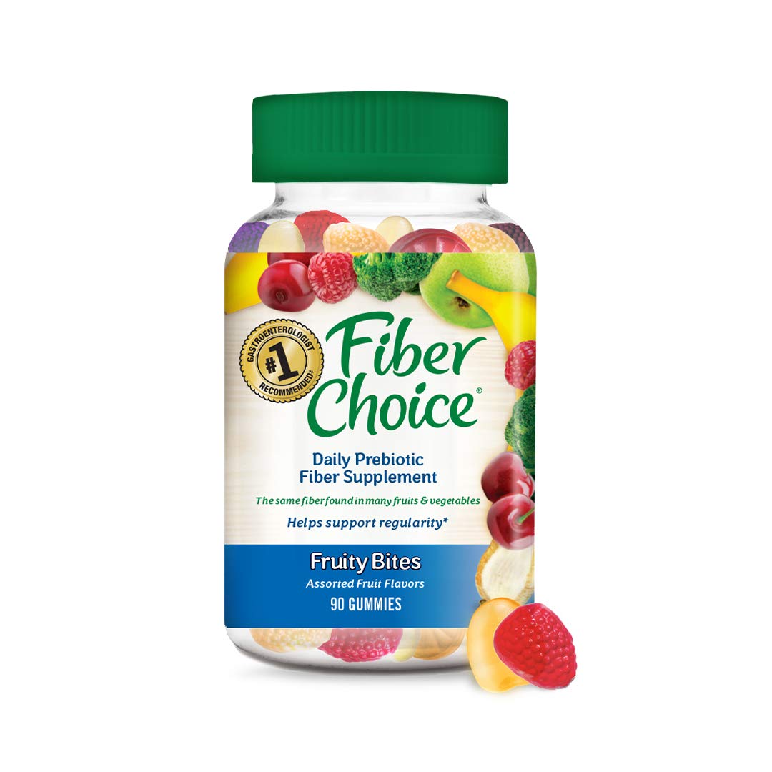 Fiber Choice Gummies Fruity Bites - Assorted Fruit Flavors, 90 Count | Digestive Health Supplement for Adults & Kids | Perfect for On-the-Go Snacking & Daily Fiber Intake