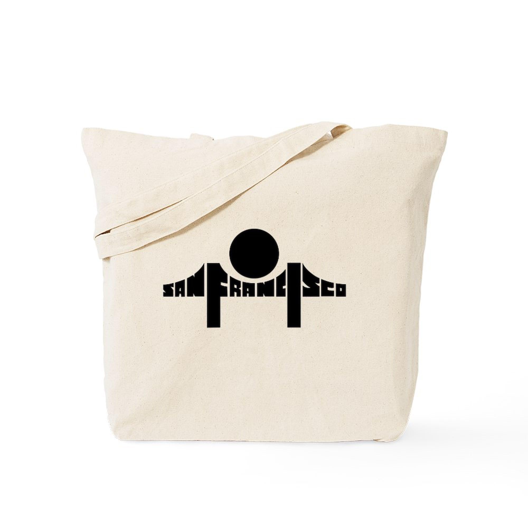 San Francisco Tote Bag - Natural Canvas Reusable Shopping Bag for Groceries, Beach & Travel | Eco-Friendly Cotton Tote with Premium Print