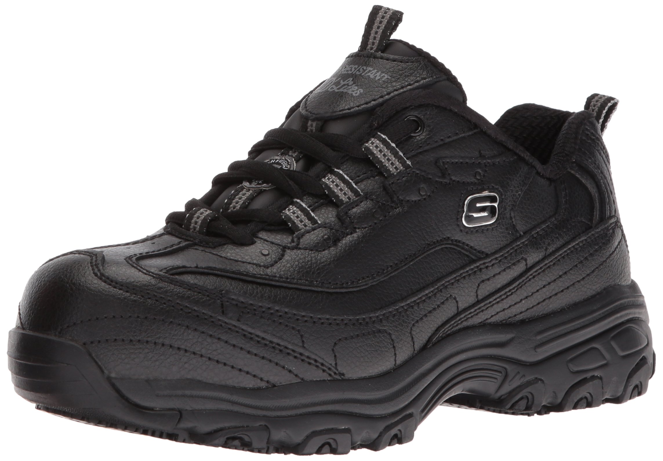 Skechers for Work Women's D'Lites Slip-Resistant Pooler Work Shoes - Comfortable Non-Slip Safety Shoes for Nurses, Waitresses & Restaurant Workers