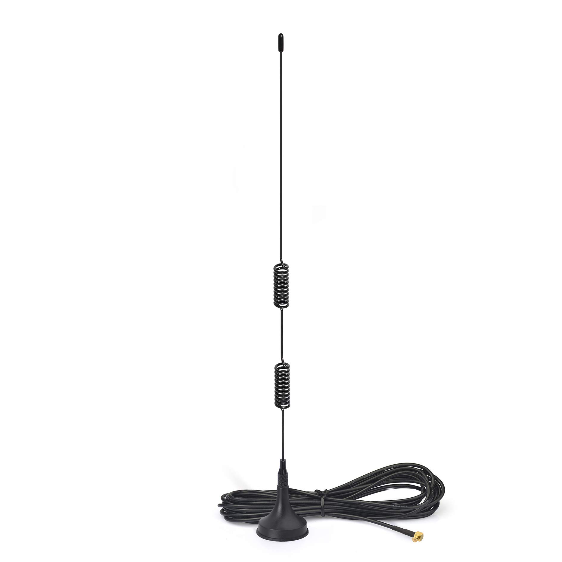 Bingfu Universal Car Antenna with MCX Connector & Magnetic Base - Compatible with Vehicle, Truck, SUV, RV, Marine Boat - Car Stereo Antenna for Radio Head Unit, CD Media Receiver Player - Perfect for Road Trips & Off-Road Adventures