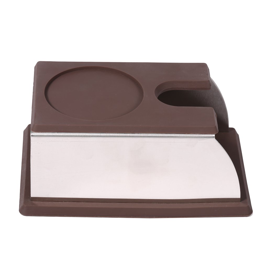 Premium Coffee Tamper Holder - Durable Stainless Steel & Silicone Base for Espresso Tamping - Compact & Portable Barista Tool for Home & Coffee Shops - Perfect for Espresso Machines, French Press & Coffee Stations