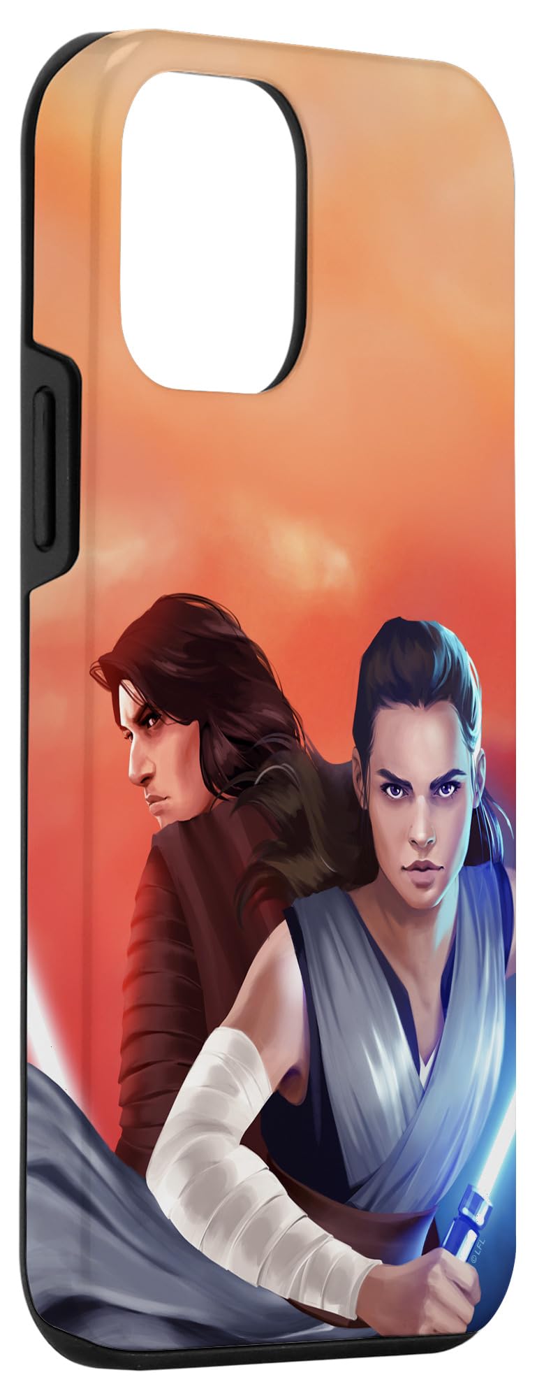 iPhone 12 Mini Star Wars The Last Jedi Exclusive Rey & Kylo Ren Portrait Phone Case - Protective Cover for Fans & Collectors - Perfect for Movie Nights, Cosplay & Gift Giving