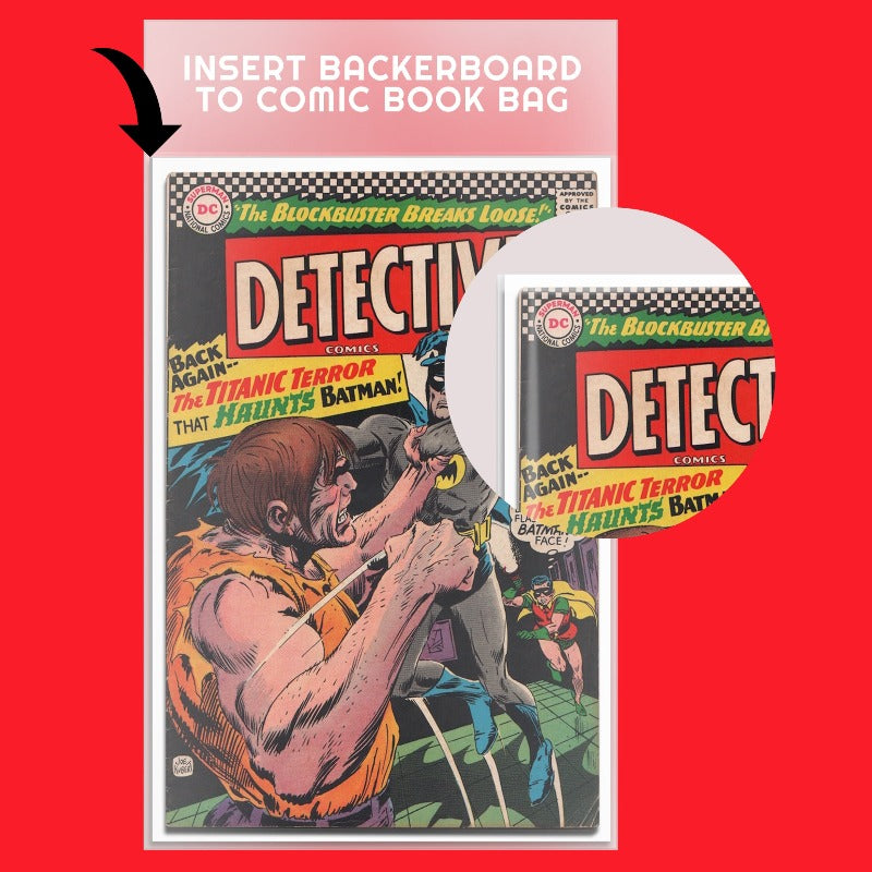 Silver Age Comic Backer Board 24PT - Acid-Free Cardboard Backing for Comic Book Protection | Perfect for Collectors, Storage & Display
