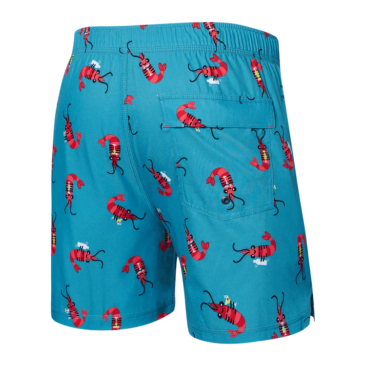 SAXX 5 Inch Oh Buoy 2-in-1 Volley Swim Trunks - Blue Moon | Quick-Dry Comfort for Beach, Pool & Water Sports