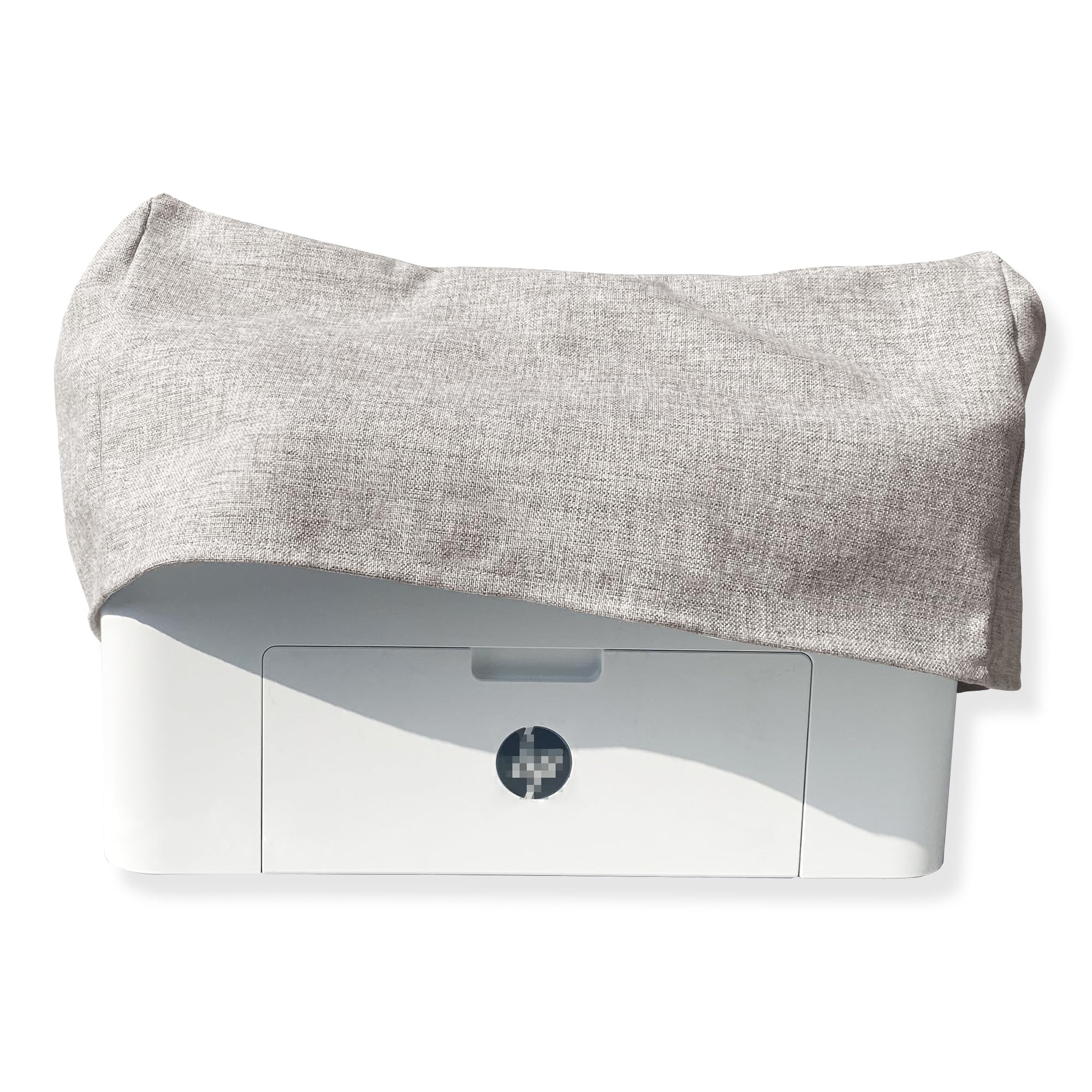 Dust Cover for HP DeskJet 2755e & 2752 Printers - Linen Look Antistatic Fabric Turntable Case, 18x14x6 Inches, Natural Burlap Home Decor | Perfect for Office, Studio & Craft Room Protection