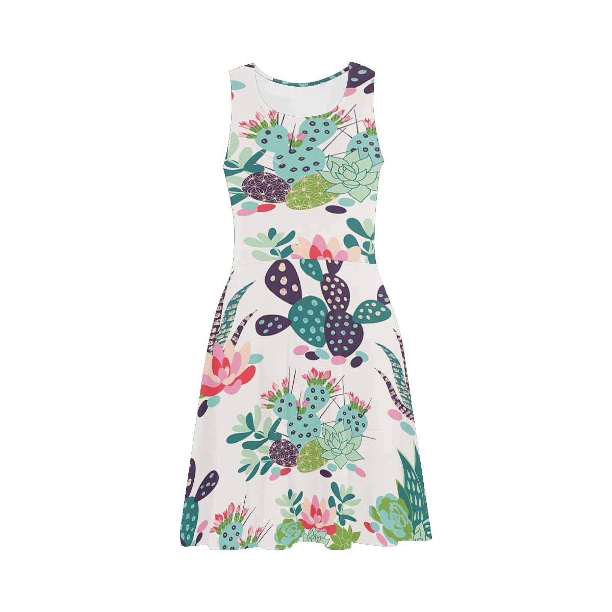 InterestPrint Women's Floral Sleeveless Tank Dress - Casual Summer Sundress with Flared Skirt | Perfect for Beach Vacations, Picnics & Summer Outings