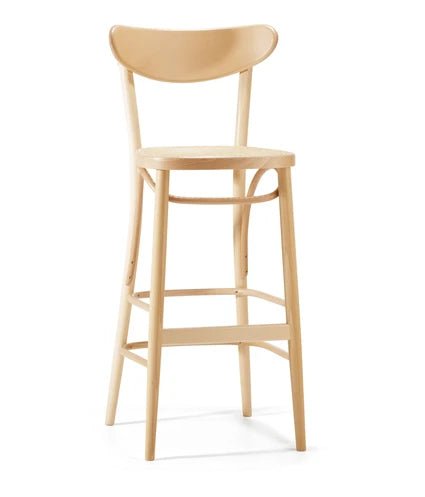 Stylish Ton Banana Bentwood Stool - Modern Wooden Bar Stool for Kitchen Island, Breakfast Nook & Home Decor - Ergonomic Design for Comfortable Seating