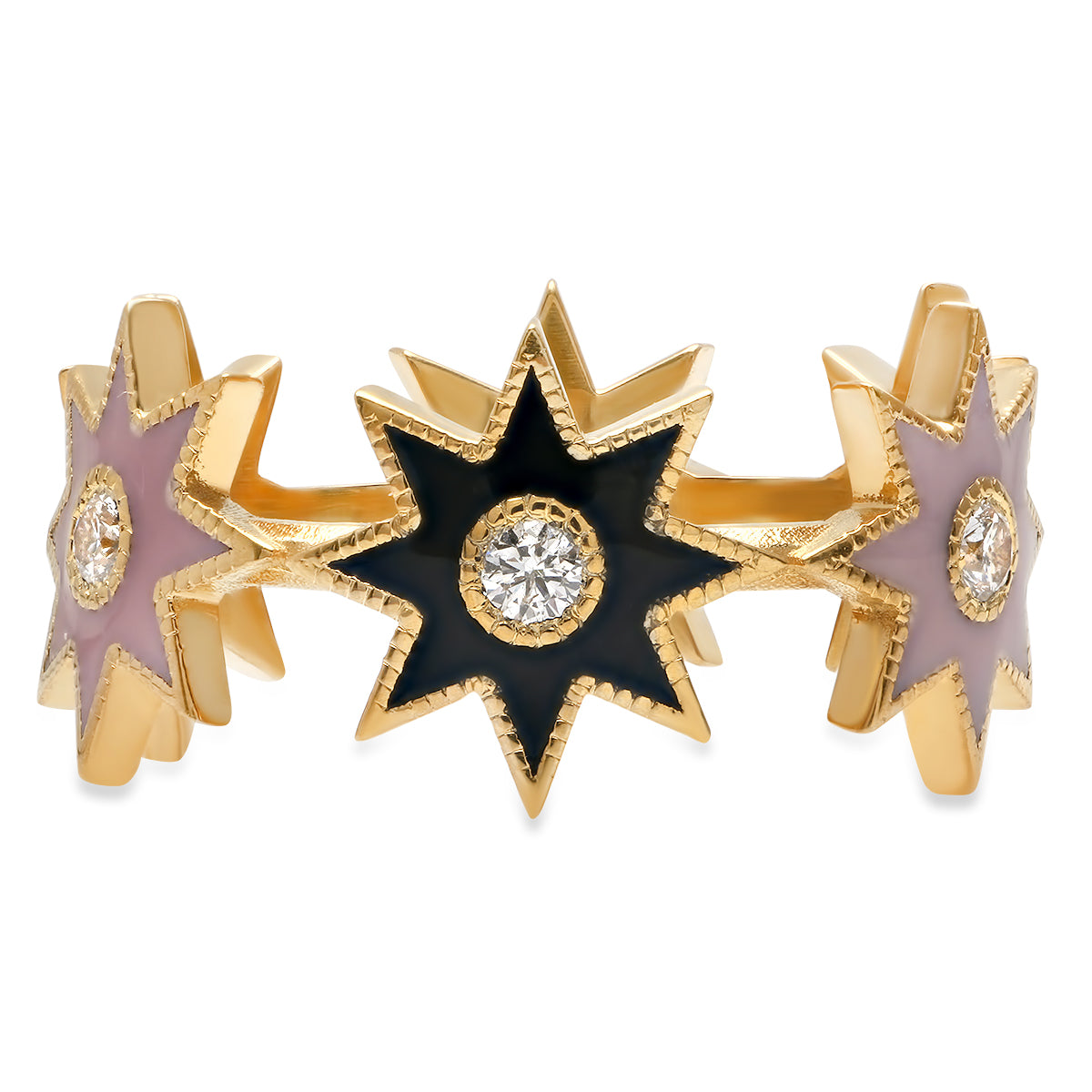 Twinkle Enamel Star Ring for Women - Dainty Gold-Tone Celestial Jewelry - Perfect for Everyday Wear, Gift Giving & Special Occasions