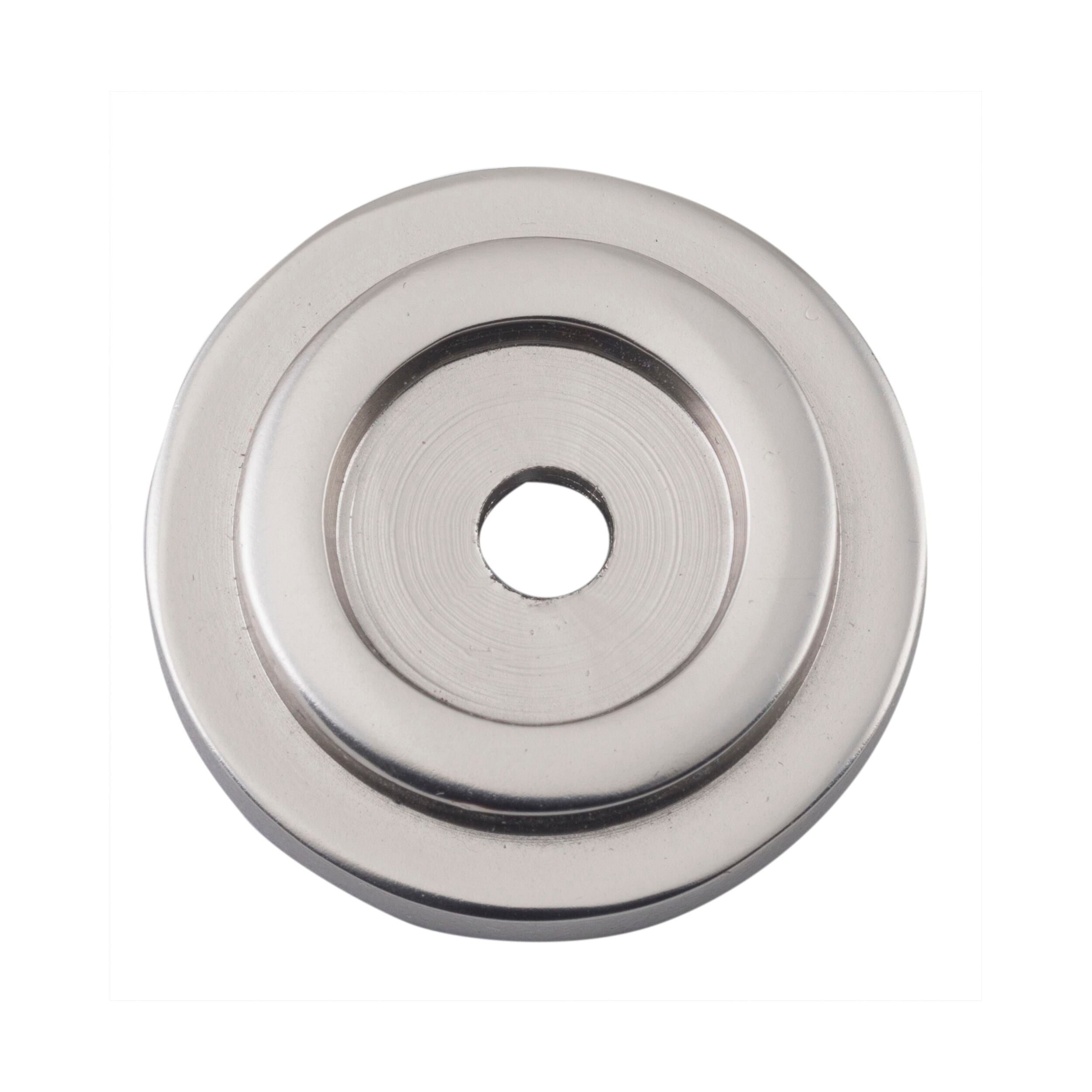 6621 Satin Nickel Backplate for Domed Cupboard Knob - 38mm Cabinet Hardware for Kitchen & Bathroom Upgrade