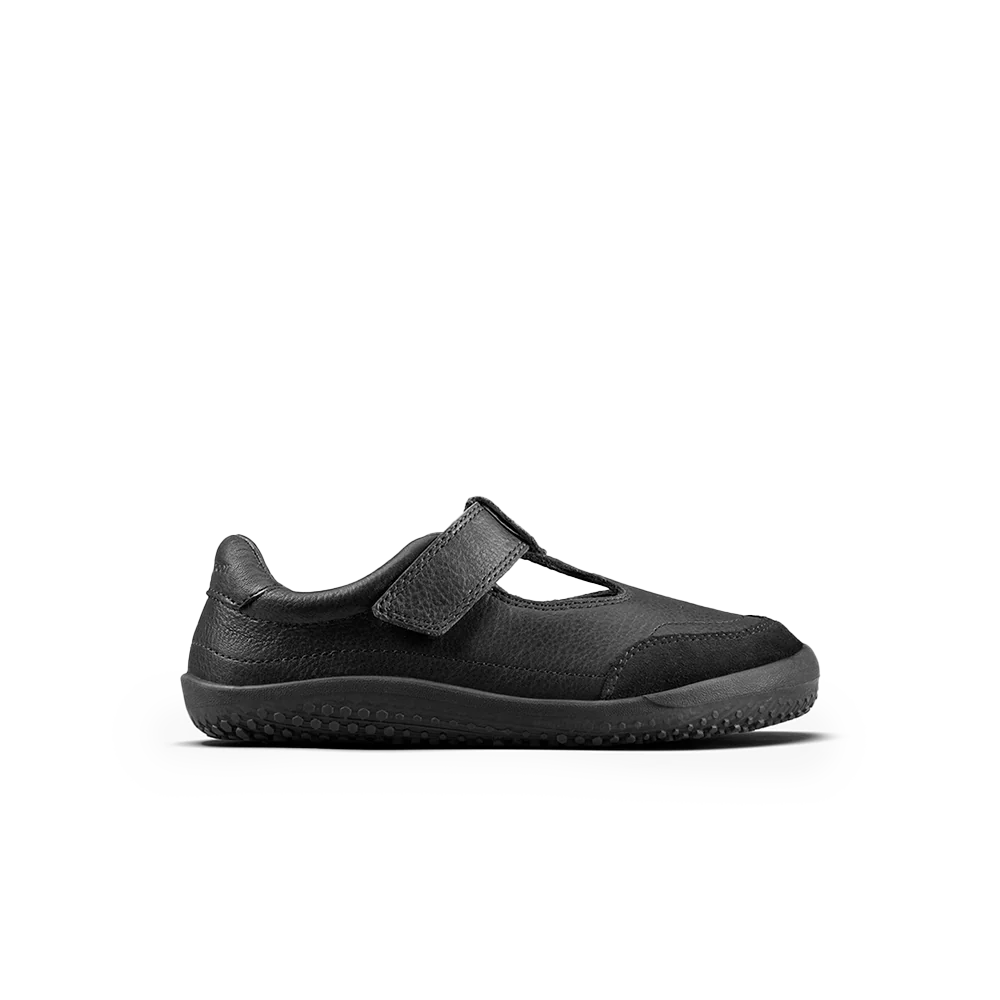 Vivobarefoot Gobi T.Bar Kids School Shoes - Lightweight Barefoot Shoes for Boys & Girls - Obsidian Black - Perfect for School, Playground & Outdoor Activities