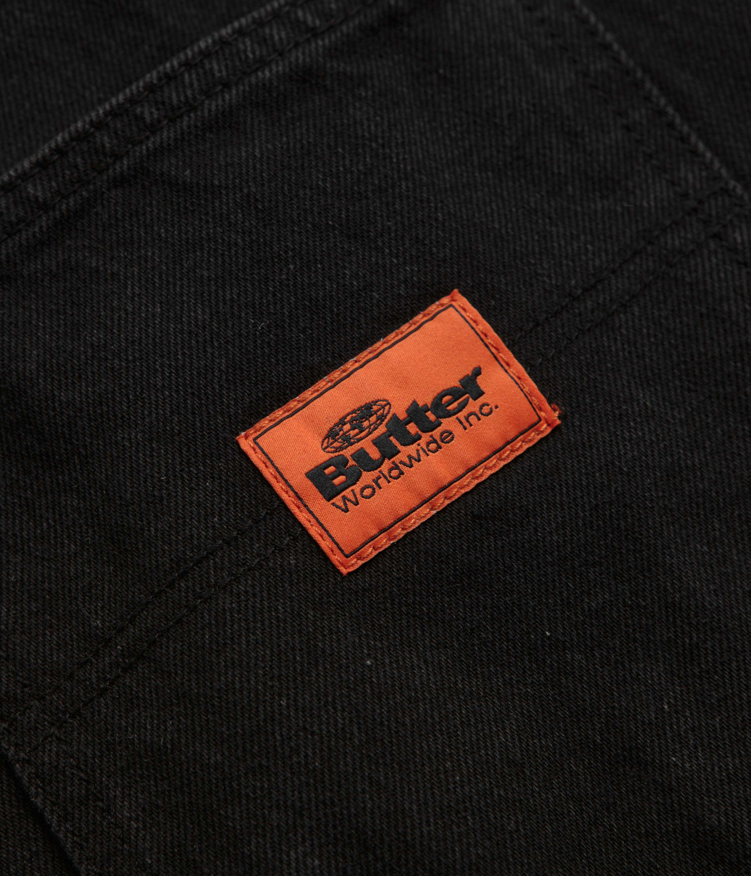 Butter Goods Santosuosso Double Knee Jeans - Washed Black Denim Pants for Men | Durable Workwear & Casual Street Style Fashion