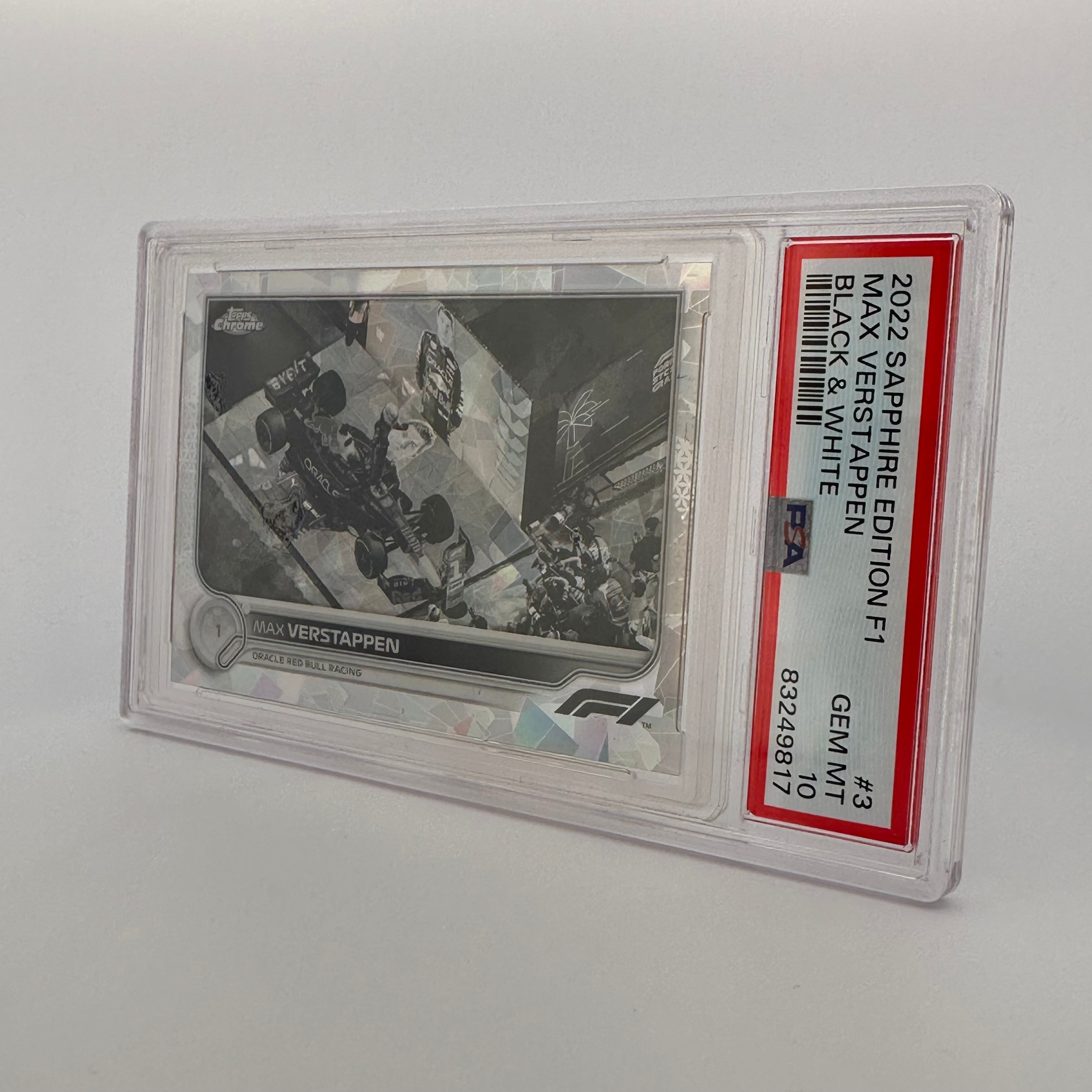 PSA 10 Graded 2006 Max Verstappen #3 Sapphire Edition Black & White Rookie Card - Perfect for F1 Collectors, Racing Memorabilia Displays & Investment Portfolios