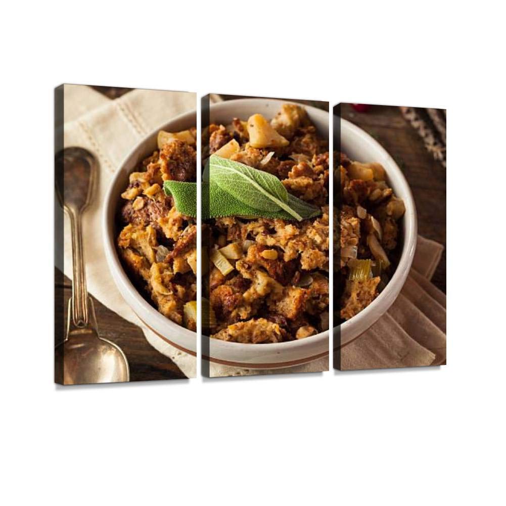 Blaverr 3-Panel Modern Wall Art Set - Canvas Prints for Home Decor, Living Room & Bedroom - Thanksgiving & Rosemary Themed Ready-to-Hang Paintings - Perfect for Holiday Decorations & Cozy Interior Design