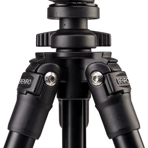 Benro 4-Section Aluminum Slim Video Tripod Kit with Fluid Head - Lightweight & Portable for DSLR Cameras, Perfect for Travel, Vlogging & Outdoor Shooting
